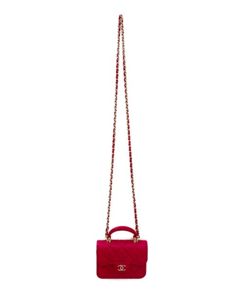 CHANEL（シャネル）CHANEL (シャネル) ミニフラップコインカードチェーンショルダー ショッキングピンクの古着・服飾アイテム