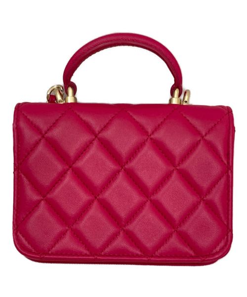 CHANEL（シャネル）CHANEL (シャネル) ミニフラップコインカードチェーンショルダー ショッキングピンクの古着・服飾アイテム