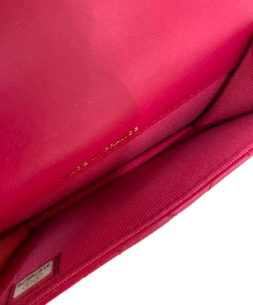 CHANEL（シャネル）CHANEL (シャネル) ミニフラップコインカードチェーンショルダー ショッキングピンクの古着・服飾アイテム