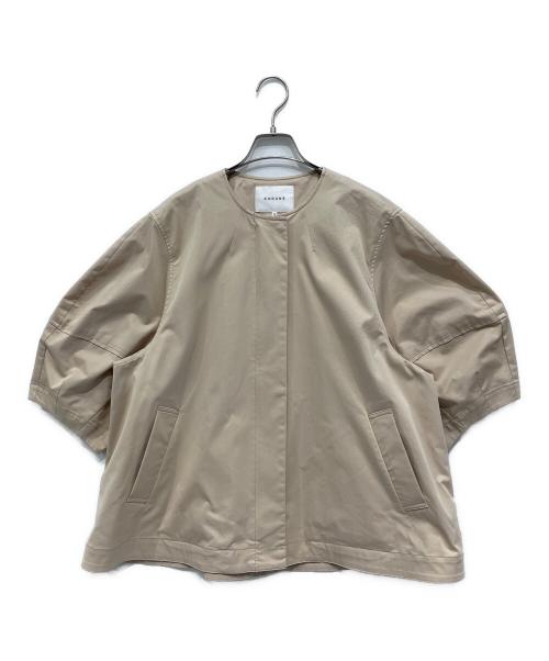 CADUNE（カデュネ）CADUNE (カデュネ) ノーカラージャケット ベージュ サイズ:38の古着・服飾アイテム