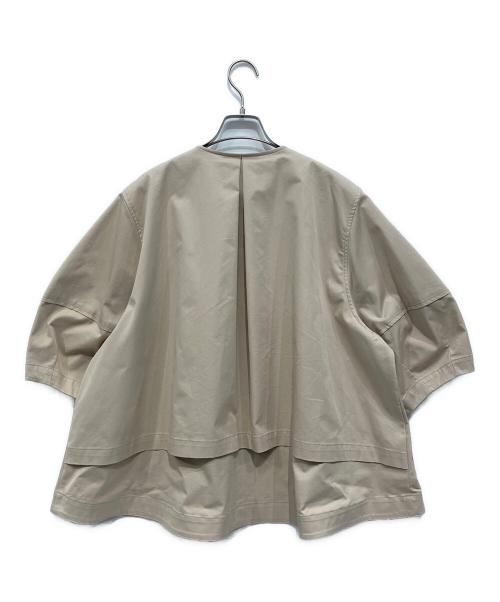 CADUNE（カデュネ）CADUNE (カデュネ) ノーカラージャケット ベージュ サイズ:38の古着・服飾アイテム