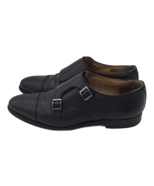 SCOTCH GRAIN（スコッチグレイン）SCOTCH GRAIN (スコッチグレイン) ダブルモンクストラップシューズ ブラック サイズ:27の古着・服飾アイテム