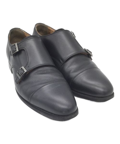 SCOTCH GRAIN（スコッチグレイン）SCOTCH GRAIN (スコッチグレイン) ダブルモンクストラップシューズ ブラック サイズ:27の古着・服飾アイテム