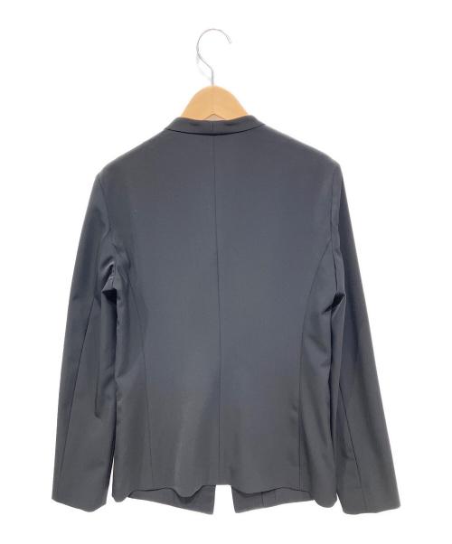 icB（アイシービー）icB (アイシービー) 洗えるFied ノーカラージャケット ブラック サイズ:２の古着・服飾アイテム