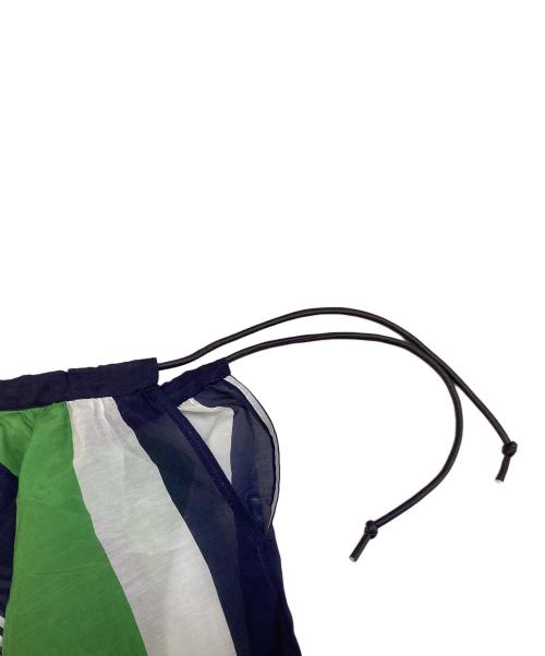 AK+1（エーケーワン）AK+1 (エーケーワン) ストライプポンチョブラウス ネイビー サイズ:表記なしの古着・服飾アイテム