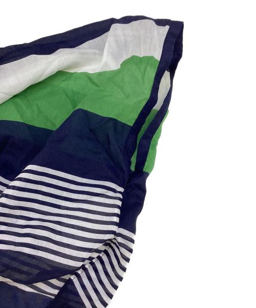 AK+1（エーケーワン）AK+1 (エーケーワン) ストライプポンチョブラウス ネイビー サイズ:表記なしの古着・服飾アイテム