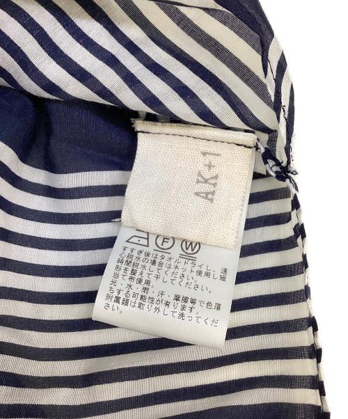 AK+1（エーケーワン）AK+1 (エーケーワン) ストライプポンチョブラウス ネイビー サイズ:表記なしの古着・服飾アイテム