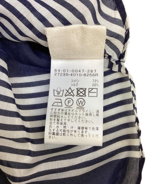 AK+1（エーケーワン）AK+1 (エーケーワン) ストライプポンチョブラウス ネイビー サイズ:表記なしの古着・服飾アイテム