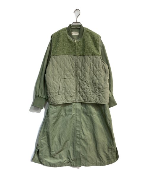 SUMI STYLE（スミ スタイル）sumi style (スミ スタイル) ボアブルゾンドッキングコート　EAZ5012108A0001 オリーブ サイズ:Freeの古着・服飾アイテム