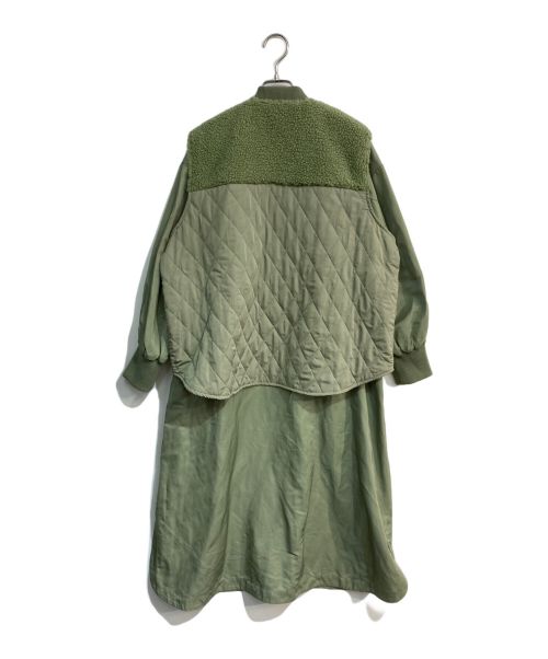 SUMI STYLE（スミ スタイル）sumi style (スミ スタイル) ボアブルゾンドッキングコート　EAZ5012108A0001 オリーブ サイズ:Freeの古着・服飾アイテム