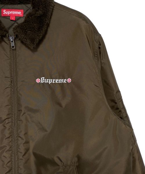 SUPREME（シュプリーム）SUPREME (シュプリーム) INDEPENDENT FUR BOMBER JACKET カーキ サイズ:Lの古着・服飾アイテム