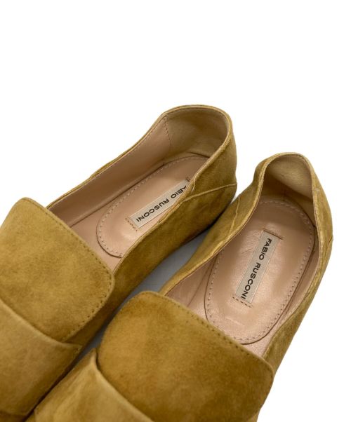 FABIO RUSCONI（ファビオルスコーニ）FABIO RUSCONI (ファビオルスコーニ) スウェードローファー キャメル サイズ:38 1/2の古着・服飾アイテム