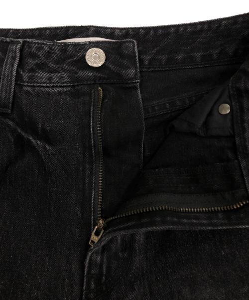 moussy（マウジー）moussy (マウジー) FOIL PRINT SLIM FLARE ブラック サイズ:2の古着・服飾アイテム