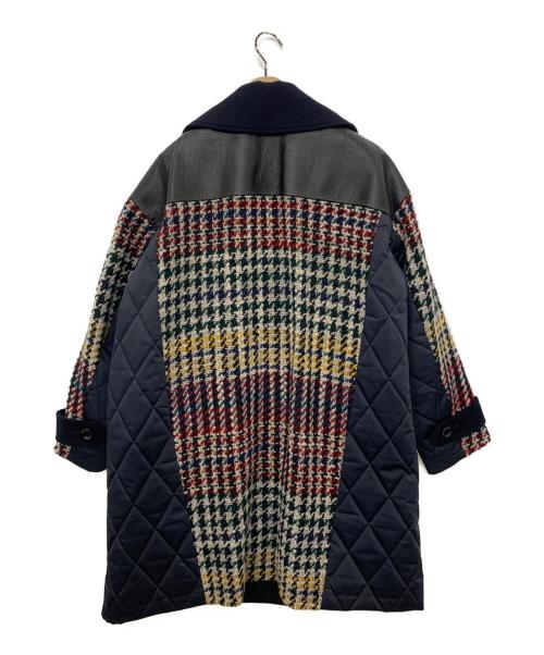 EZUMI（エズミ）EZUMI (エズミ) キルトコンビチェックコート ネイビー サイズ:Sの古着・服飾アイテム
