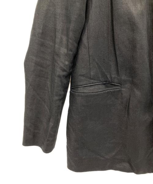 UNITED ARROWS（ユナイテッドアローズ）UNITED ARROWS (ユナイテッドアローズ) L/TWL パイピング Vノーカラー ジャケット ブラック サイズ:38の古着・服飾アイテム