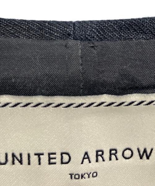 UNITED ARROWS（ユナイテッドアローズ）UNITED ARROWS (ユナイテッドアローズ) L/TWL パイピング Vノーカラー ジャケット ブラック サイズ:38の古着・服飾アイテム