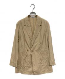 MACPHEE（マカフィー）の古着「エアリースラブ テーラードジャケット」｜ベージュ