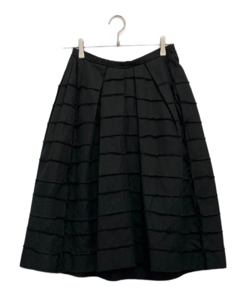 DRAWER（ドゥロワー）DRAWER (ドゥロワー) タックフレアスカート ブラック サイズ:36の古着・服飾アイテム