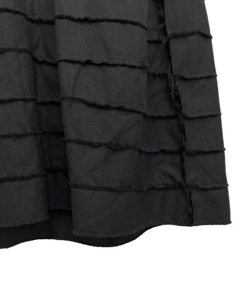 DRAWER（ドゥロワー）DRAWER (ドゥロワー) タックフレアスカート ブラック サイズ:36の古着・服飾アイテム