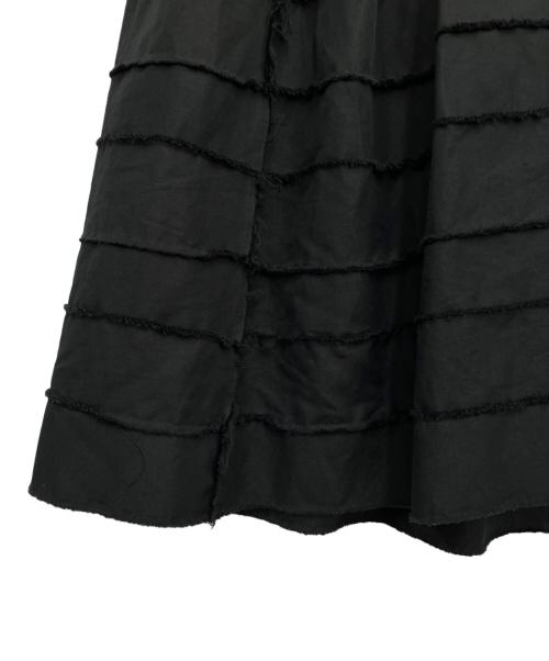 DRAWER（ドゥロワー）DRAWER (ドゥロワー) タックフレアスカート ブラック サイズ:36の古着・服飾アイテム