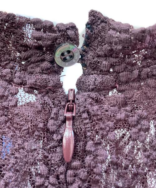 anuans（アニュアンス）anuans (アニュアンス) ヴィンテージレースワンピース ボルドー サイズ:Fの古着・服飾アイテム