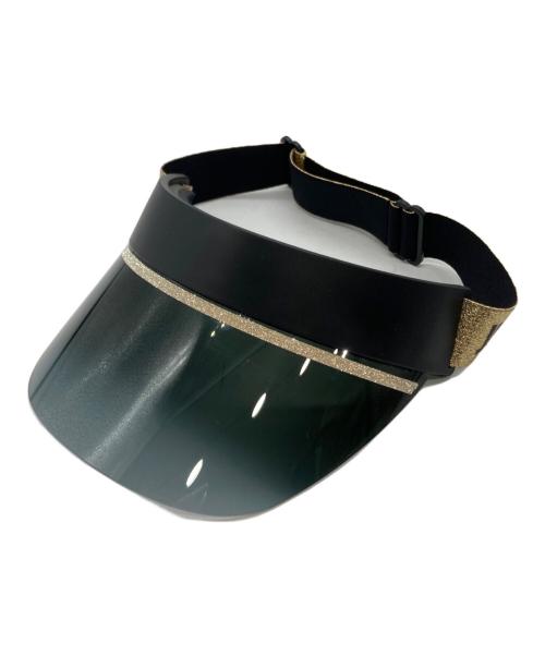 JIMMY CHOO（ジミーチュウ）JIMMY CHOO (ジミーチュウ) サンバイザー ブラックの古着・服飾アイテム