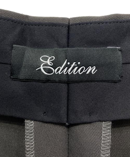 edition（エディション）edition (エディション) MATELASSE WIDE SLACKS グレー サイズ:36の古着・服飾アイテム
