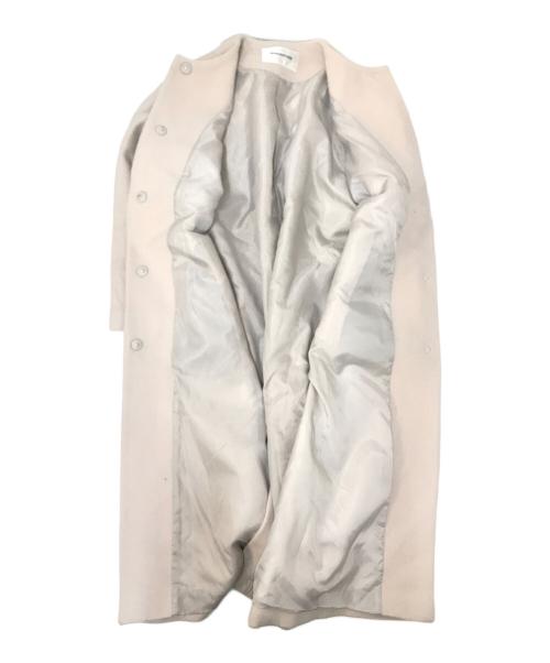 NATURAL BEAUTY BASIC（ナチュラルビューティーベーシック）NATURAL BEAUTY BASIC (ナチュラルビューティーベーシック) フォルムノーカラーモッサコート ベージュ サイズ:Mの古着・服飾アイテム