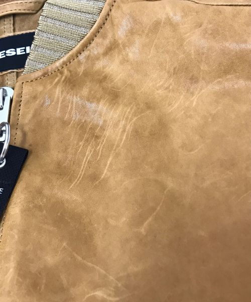 DIESEL（ディーゼル）DIESEL (ディーゼル) ラムレザージャケット ブラウン サイズ:Mの古着・服飾アイテム