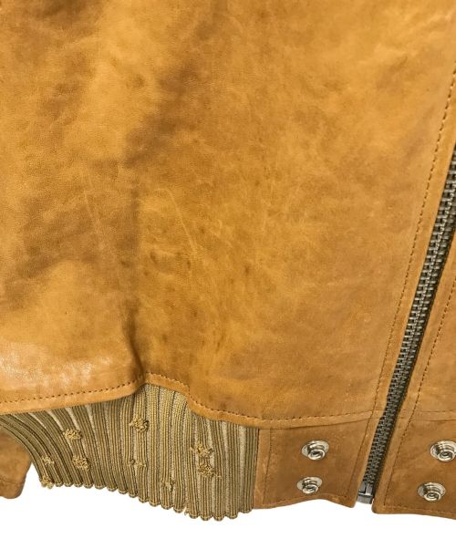 DIESEL（ディーゼル）DIESEL (ディーゼル) ラムレザージャケット ブラウン サイズ:Mの古着・服飾アイテム
