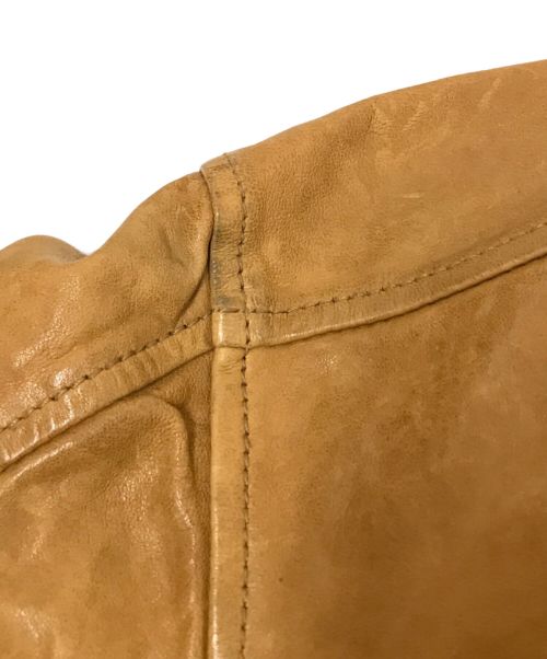 DIESEL（ディーゼル）DIESEL (ディーゼル) ラムレザージャケット ブラウン サイズ:Mの古着・服飾アイテム