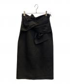 ADOREアドーア）の古着「ボンディング麻タイトスカート」｜ブラック
