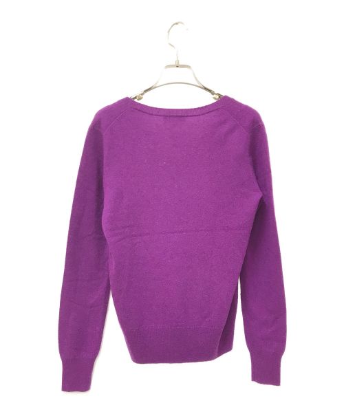 theory（セオリー）theory (セオリー) カシミヤVネックニット パープル サイズ:Sの古着・服飾アイテム
