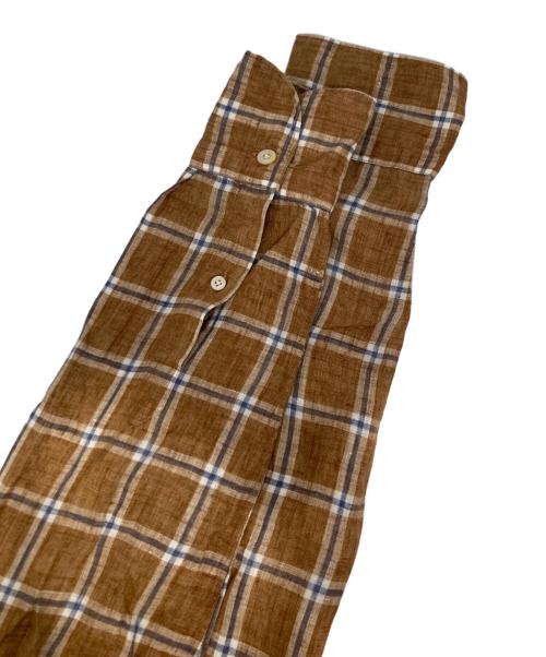 finamore（フィナモレ）finamore (フィナモレ) 長袖シャツ ブラウン サイズ:37の古着・服飾アイテム