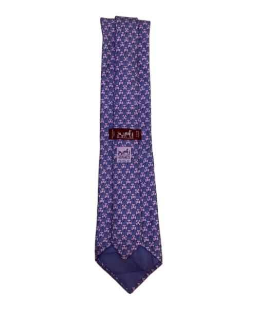 HERMES（エルメス）HERMES (エルメス) クローバー柄ネクタイ ラベンダー サイズ:不明の古着・服飾アイテム