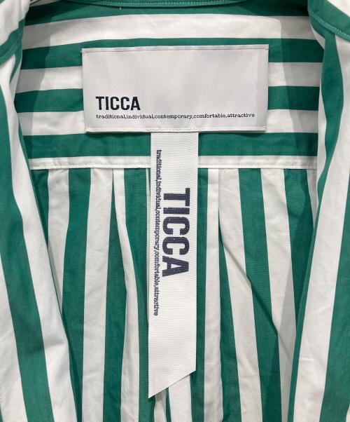ticca（ティッカ）ticca (ティッカ) スクエアビッグシャツ グリーン サイズ:FREEの古着・服飾アイテム