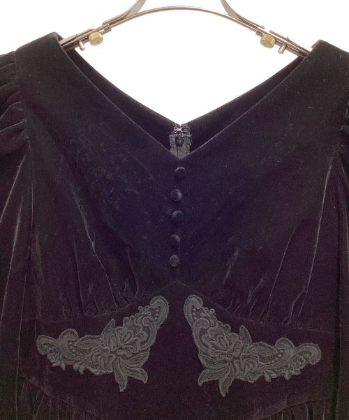 HER LIP TO（ハーリップトゥ）HER LIP TO (ハーリップトゥ) Royal Velour Long Dress ブラック サイズ:Mの古着・服飾アイテム