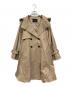 JUSGLITTY（ジャスグリッティー）の古着「フードトレンチコート」｜ベージュ