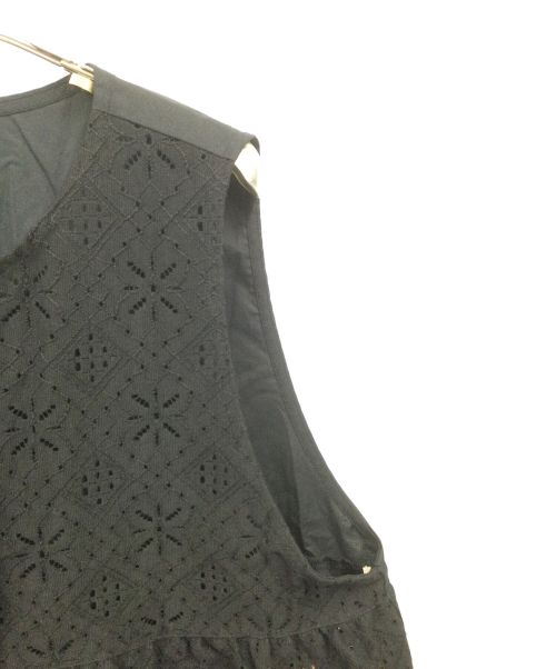 haupia（ハウピア）haupia (ハウピア) いつかのペーパーレースベスト ブラック サイズ:38の古着・服飾アイテム