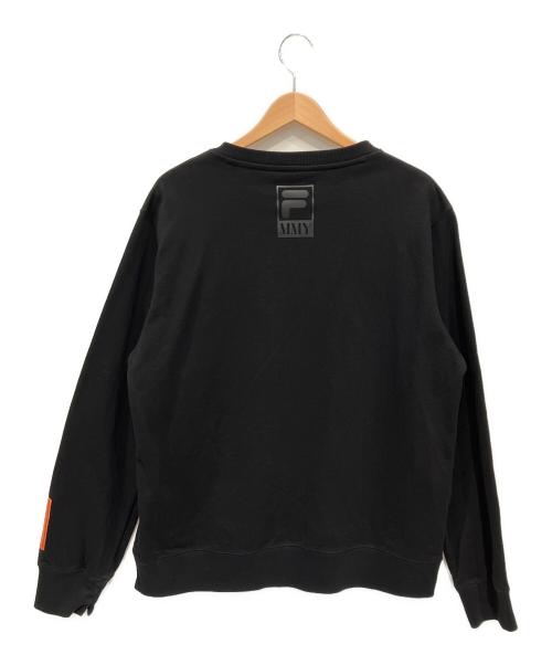 FILA（フィラ）FILA (フィラ) MIHARA YASUHIRO (ミハラヤスヒロ) クルーネックスウェット ブラック サイズ:Lの古着・服飾アイテム