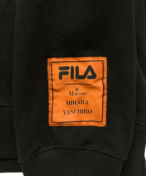 FILA（フィラ）FILA (フィラ) MIHARA YASUHIRO (ミハラヤスヒロ) クルーネックスウェット ブラック サイズ:Lの古着・服飾アイテム