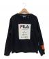 FILA（フィラ）の古着「クルーネックスウェット」｜ブラック