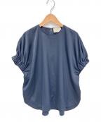UNITED ARROWSユナイテッドアローズ）の古着「USEFUL ギャザースリーブ ブラウス」｜ネイビー