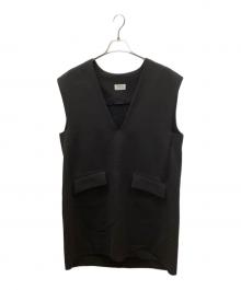 cepie.（セピエ）の古着「ダブルクロスDeep-Vベスト」｜ブラック