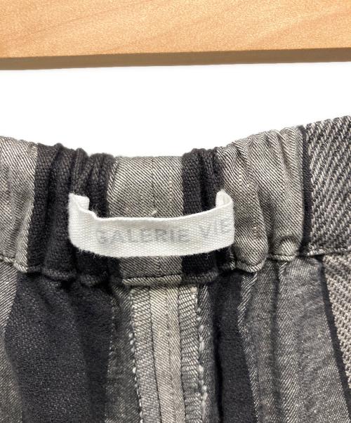 GALERIE VIE（ギャルリーヴィー）GALERIE VIE (ギャルリーヴィー) コットンリネンストレッチ イージーセミワイドパンツ グレー サイズ:36の古着・服飾アイテム