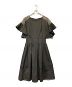 RAMUNE PIEKAUTAITEラムネ ピーカウタイト）の古着「異素材切替ワンピース」｜カーキ