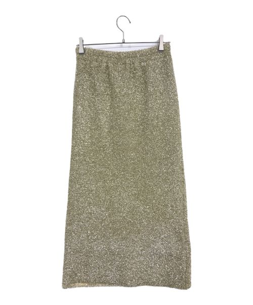machatt（マチャット）machatt (マチャット) グリッターニットスカート ゴールド サイズ:Freeの古着・服飾アイテム