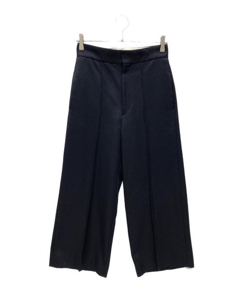 DRAWER（ドゥロワー）DRAWER (ドゥロワー) カルゼフロントステッチパンツ ブラック サイズ:36の古着・服飾アイテム