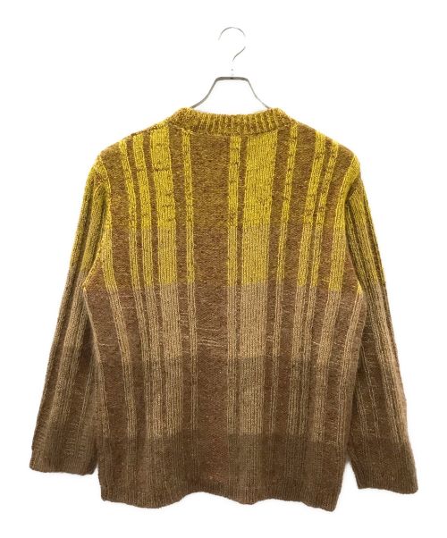 amachi.（アマチ）amachi. (アマチ) AY11-28 Vertical Gradation Knit イエロー×ブラウン サイズ:4 未使用品の古着・服飾アイテム