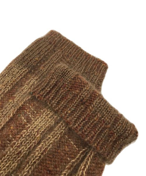 amachi.（アマチ）amachi. (アマチ) AY11-28 Vertical Gradation Knit イエロー×ブラウン サイズ:4 未使用品の古着・服飾アイテム